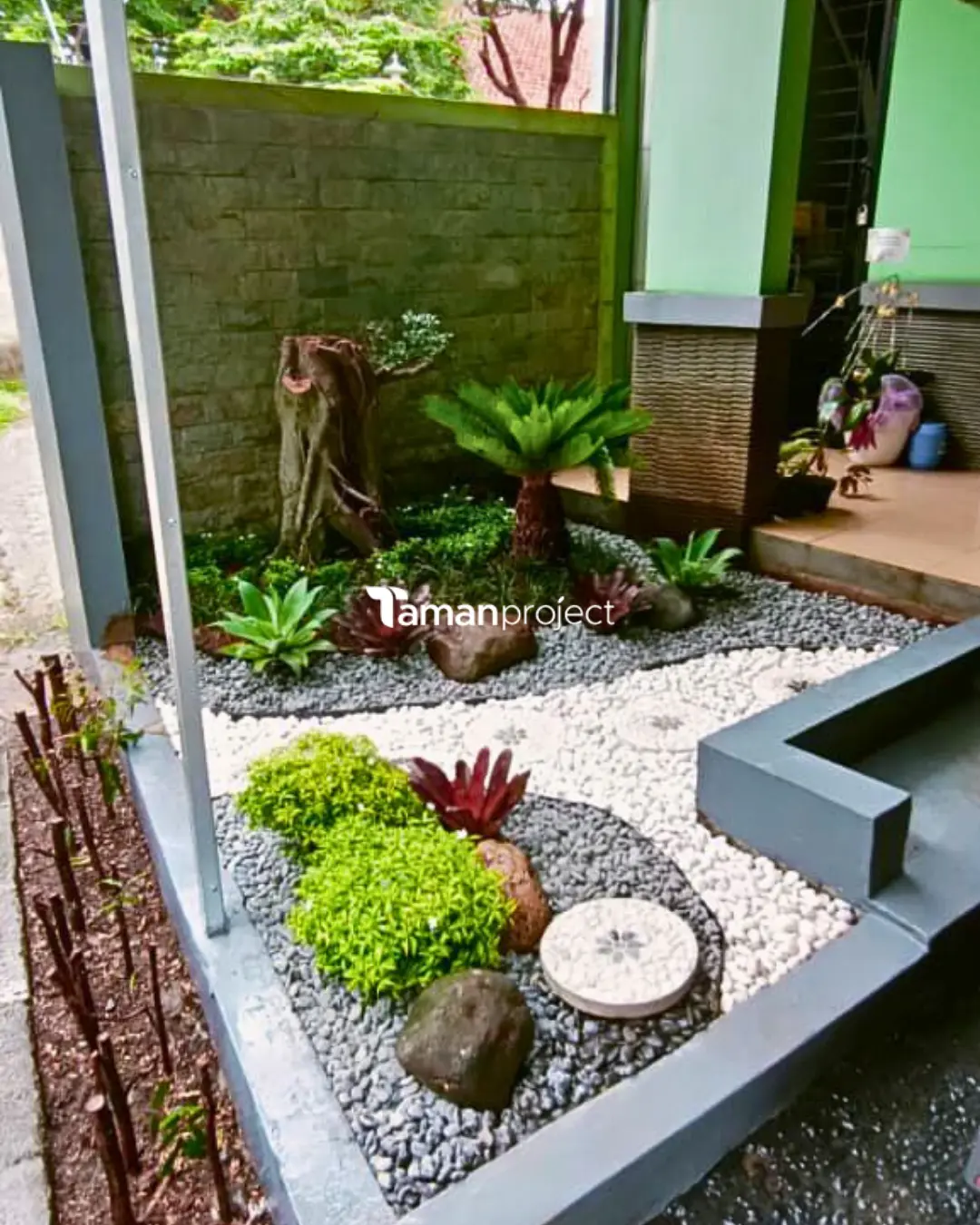 Proyek Taman Kering Minimalis di Depok - Jakarta